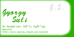 gyorgy suli business card